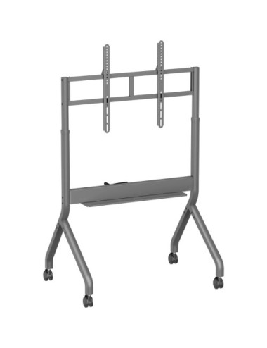 Soporte de Suelo Inclinable/ Giratorio con Ruedas y Manivela Aisens FT90E-469 para TV 55-90'/ hasta 90kg