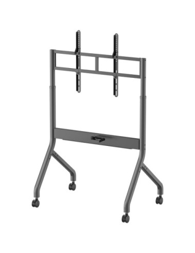 Soporte de Suelo Inclinable/ Giratorio con Ruedas y Manivela Aisens FT90E-469 para TV 55-90'/ hasta 90kg