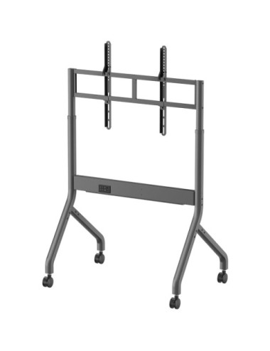Soporte de Suelo Motorizado/ Inclinable/ Giratorio con Ruedas y Manivela Aisens FTF90E-467 para TV 55-90'/ hasta 90kg