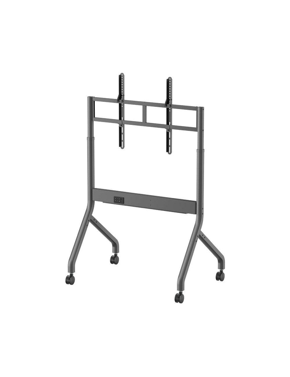 Soporte de Suelo Motorizado/ Inclinable/ Giratorio con Ruedas y Manivela Aisens FTF90E-467 para TV 55-90'/ hasta 90kg