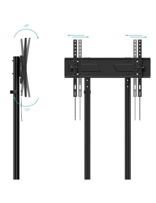 Soporte de Suelo Inclinable con Ruedas TooQ KEFRÉN FS1150M-B para TV de 37-70'/ hasta 70kg