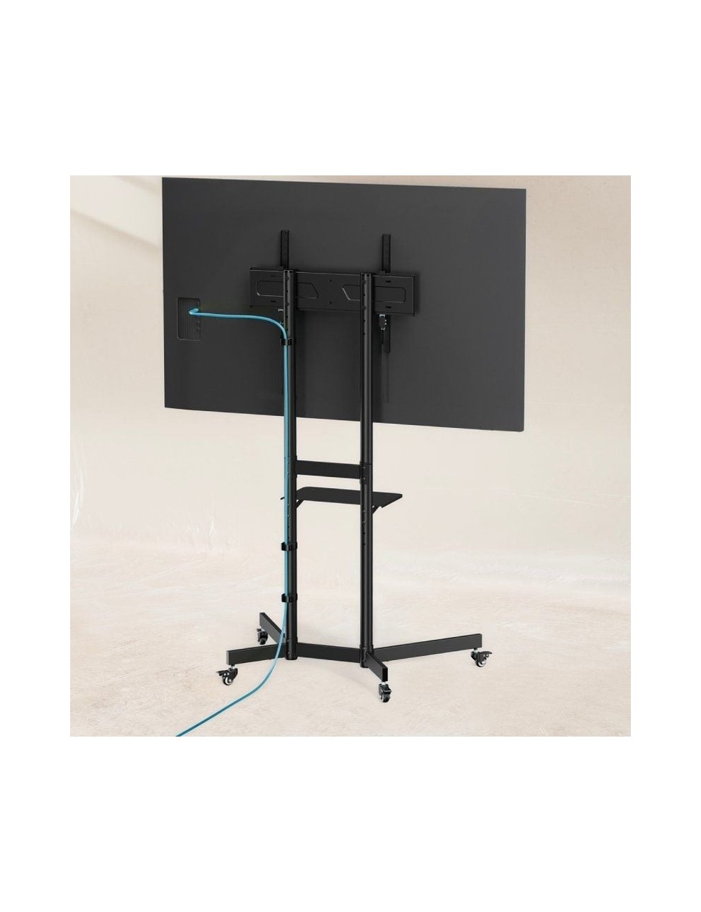 Soporte de Suelo Inclinable con Ruedas TooQ KEFRÉN FS1150M-B para TV de 37-70'/ hasta 70kg