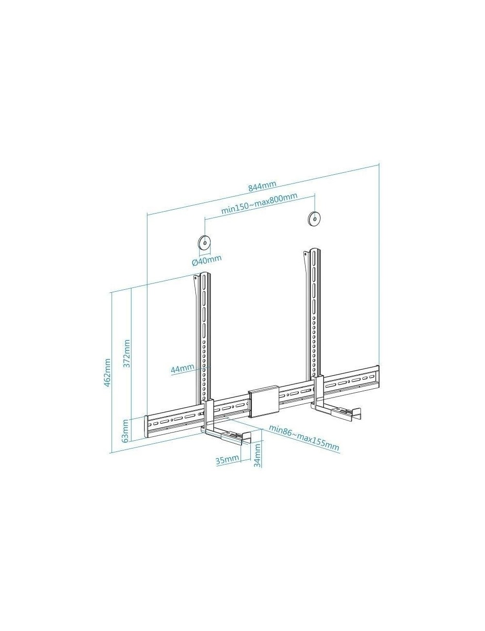 Soporte Universal Multi-Instalación TooQ TQSBM-01 para Barra de Sonido/ Hasta 15kg