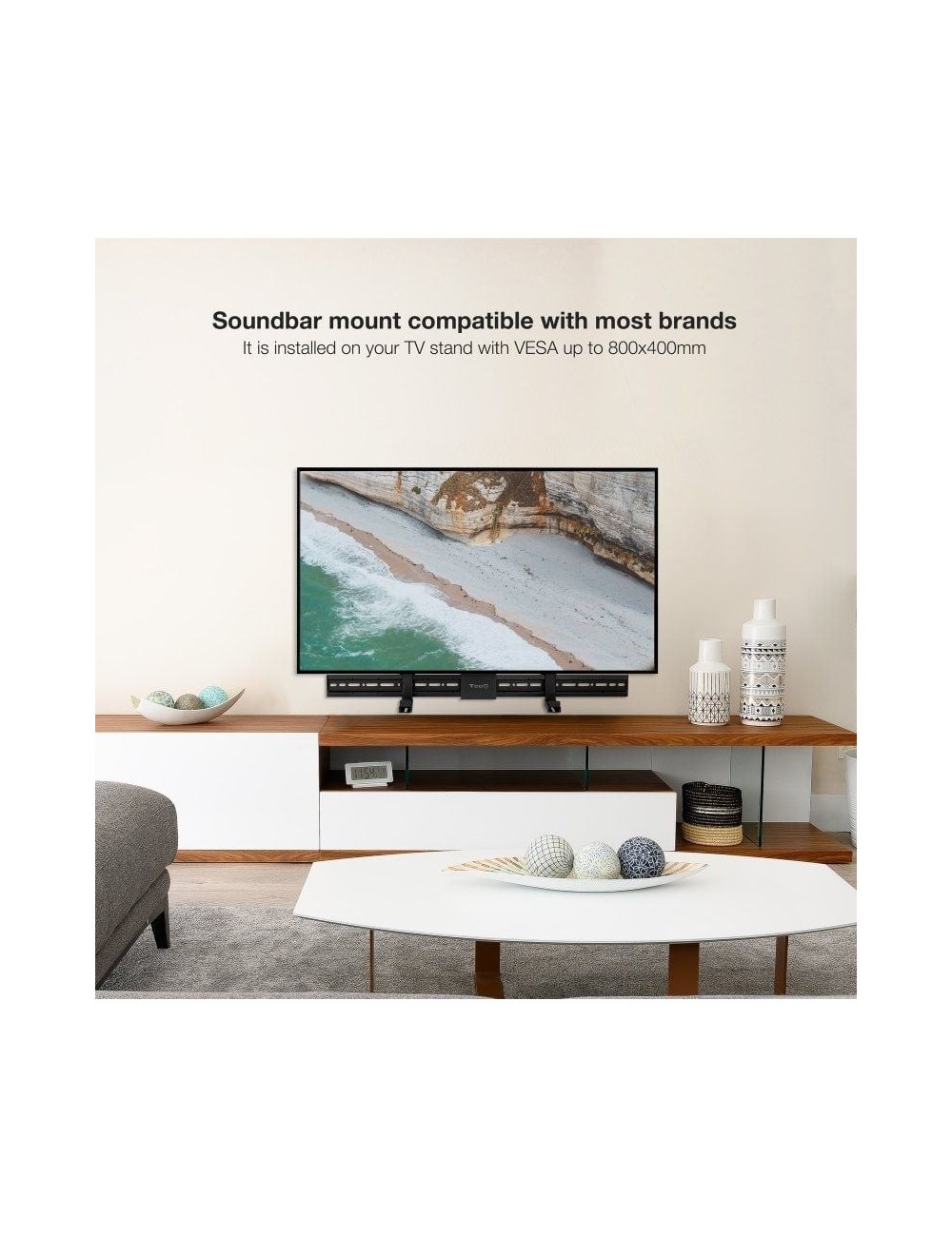 Soporte Universal Multi-Instalación TooQ TQSBM-01 para Barra de Sonido/ Hasta 15kg