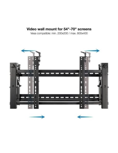 Soporte de Pared para Videowall Inclinable Tooq TQVW5470T para TV de 54-70'/ hasta 70kg