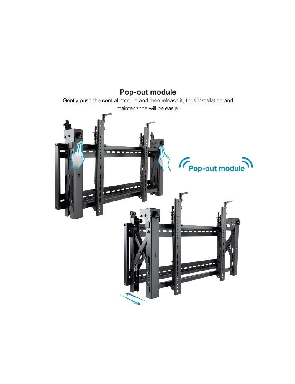 Soporte de Pared para Videowall Inclinable Tooq TQVW5470T para TV de 54-70'/ hasta 70kg
