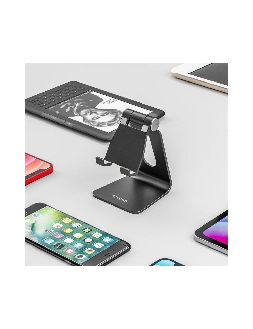 Soporte para Smartphone/Tablet Aisens MS1PM-084/ Negro