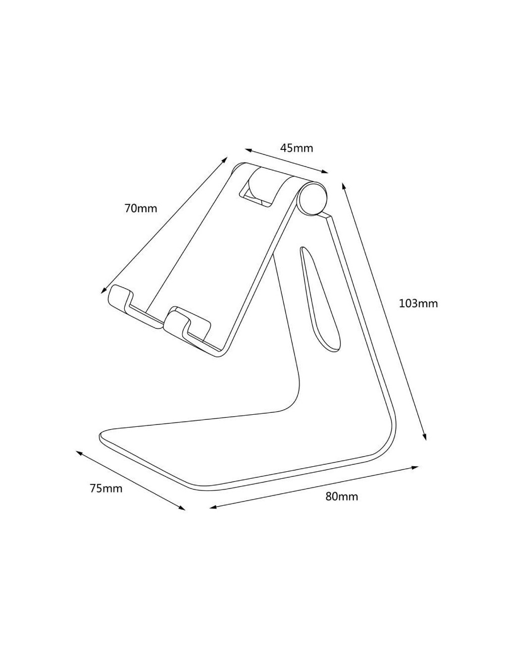 Soporte para Smartphone/Tablet Aisens MS1PM-084/ Negro