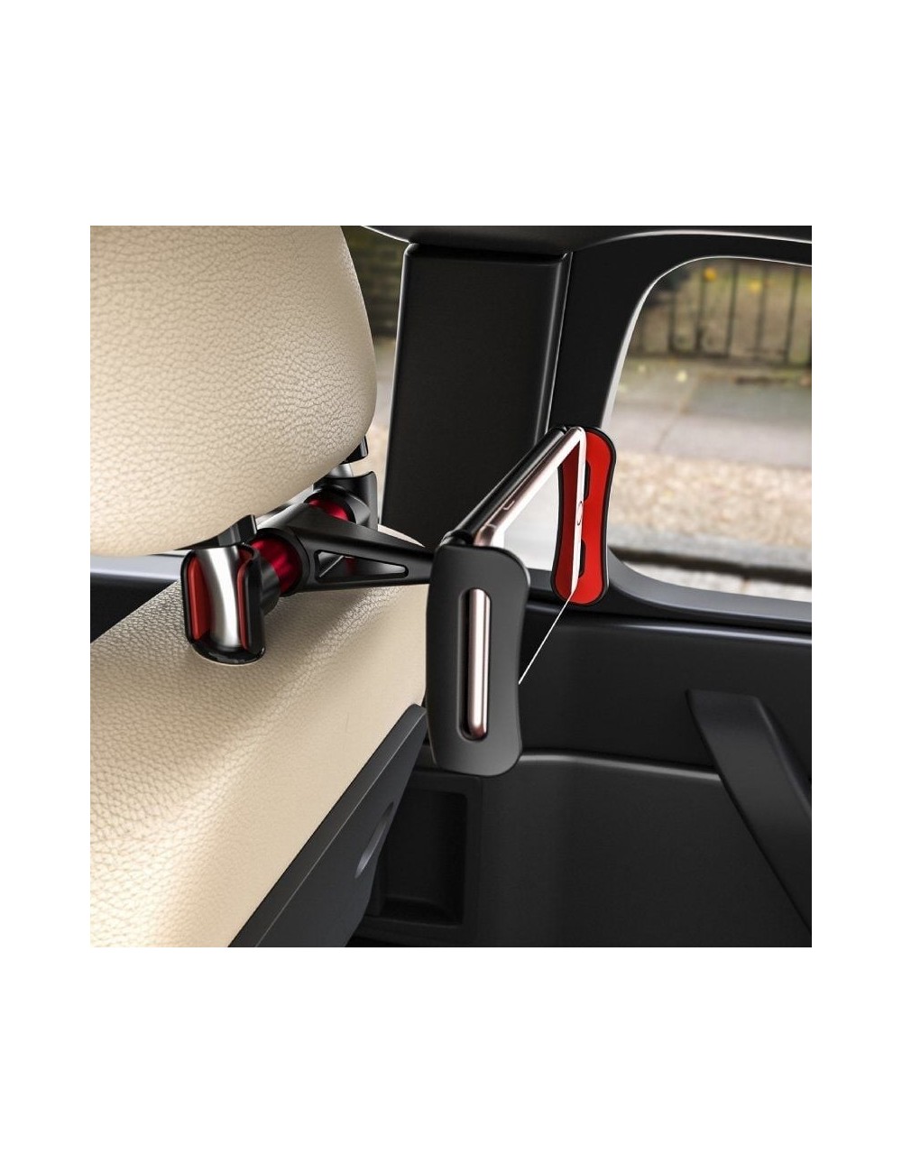 Soporte de Smartphone para Coche/Tablet Aisens MSC1P-105/ Negro y Rojo