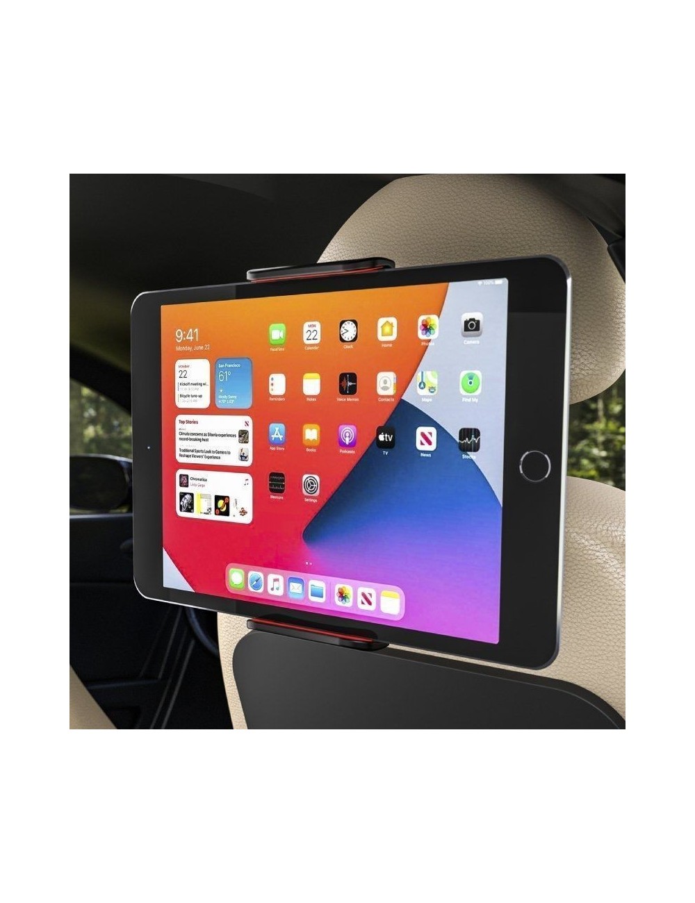 Soporte de Smartphone para Coche/Tablet Aisens MSC1P-105/ Negro y Rojo