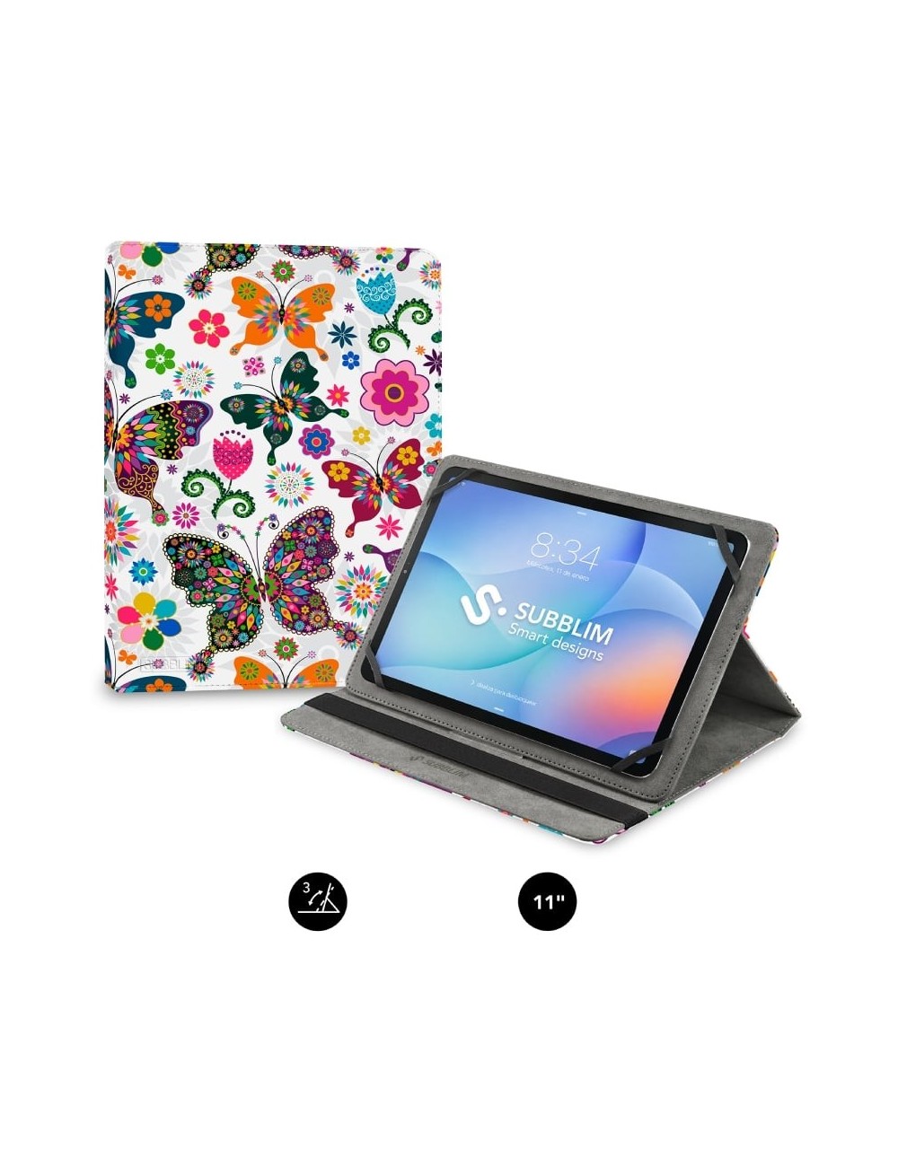Funda Subblim Trendy Case Mariposas para Tablet de 9.6'-11'