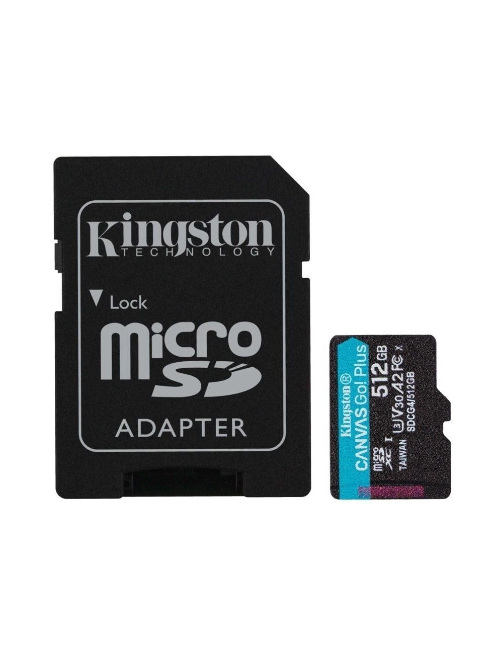 Tarjeta de Memoria Kingston CANVAS Go! Plus 512GB microSD XC con Adaptador/ Clase 10/ 200MBs