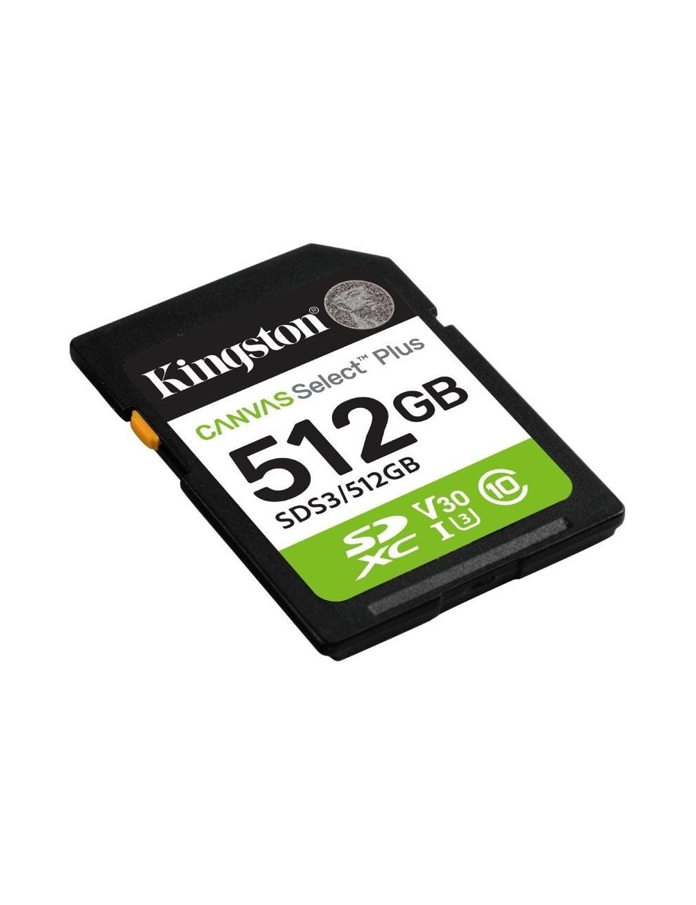 Tarjeta de Memoria Kingston CANVAS Select Plus 512GB SD XC/ Clase 10/ 150MBs
