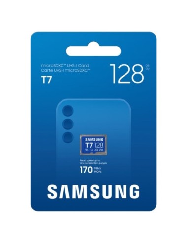 Tarjeta de Memoria Samsung P7 128GB microSD XC/ Clase 10/ 170MBs