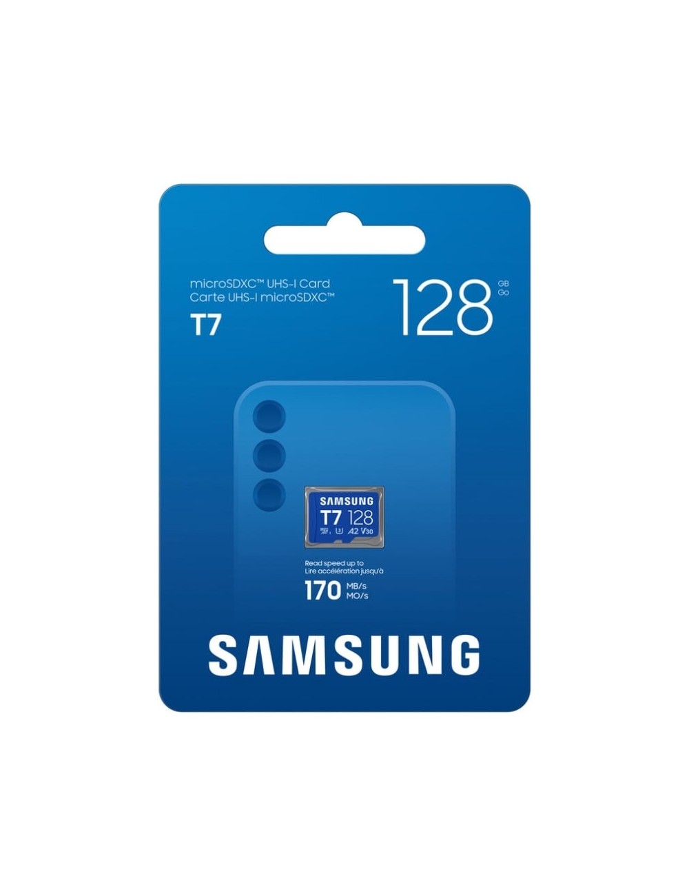 Tarjeta de Memoria Samsung P7 128GB microSD XC/ Clase 10/ 170MBs