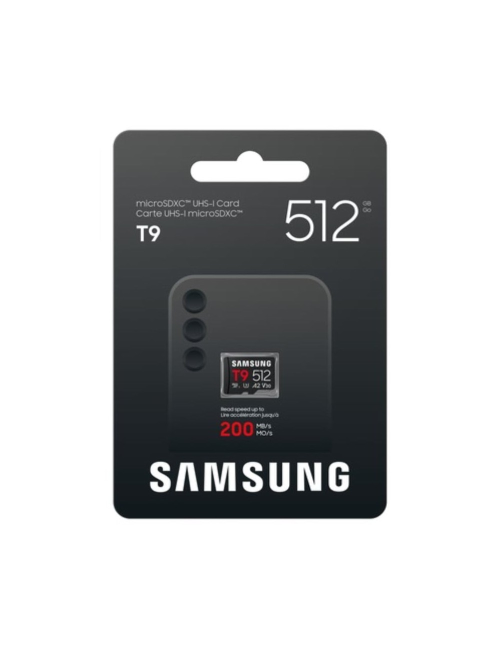 Tarjeta de Memoria Samsung P9 512GB microSD XC/ Clase 10/ 200MBs