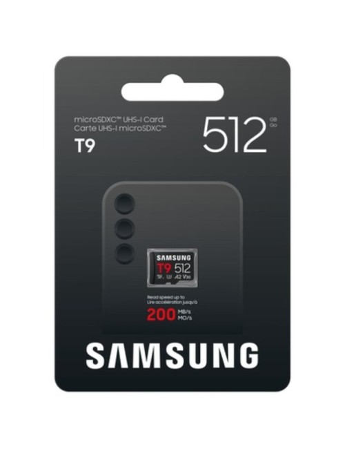 Tarjeta de Memoria Samsung P9 512GB microSD XC/ Clase 10/ 200MBs