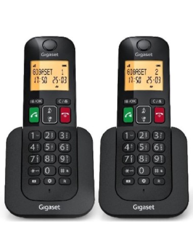 Teléfono Inalámbrico Gigaset Elemental 400 DUO/ Negro