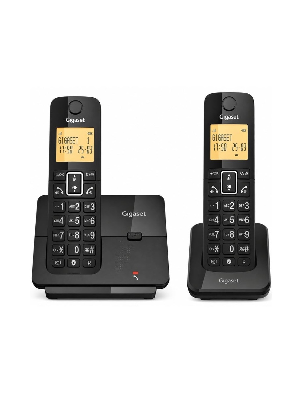 Teléfono Inalámbrico Gigaset Essential 300 DUO/ Negro