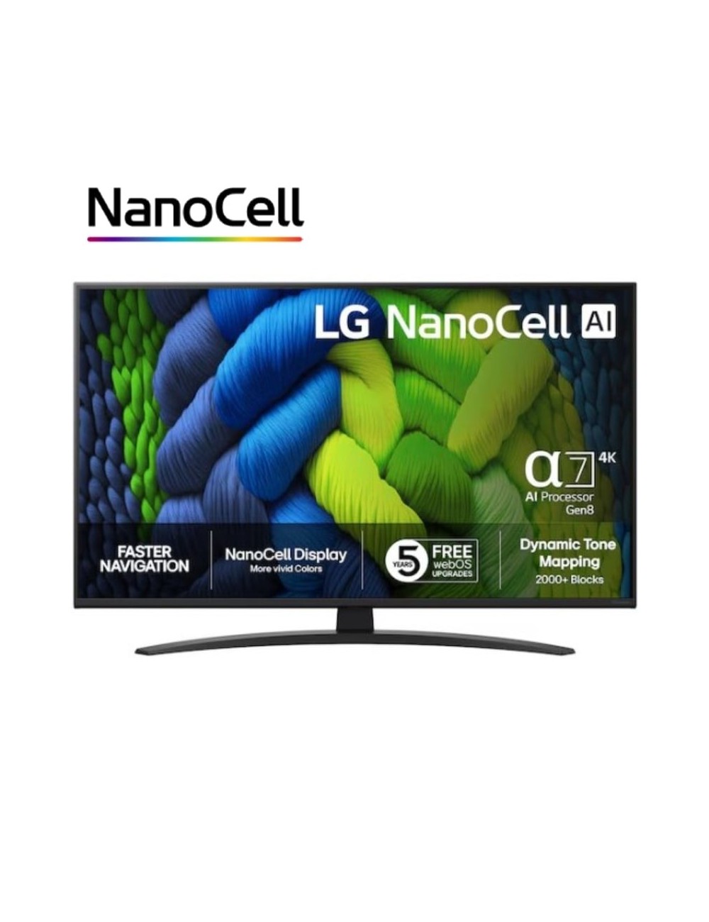 Televisor LG NanoCell AI NANO82 43NANO82A6B 43'/ Ultra HD 4K/ Smart TV/ WiFi