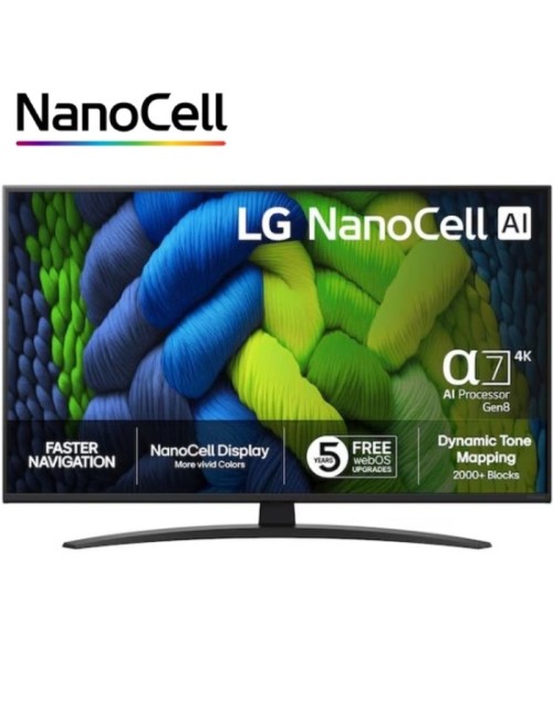 Televisor LG NanoCell AI NANO82 43NANO82A6B 43'/ Ultra HD 4K/ Smart TV/ WiFi