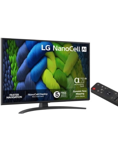 Televisor LG NanoCell AI NANO82 43NANO82A6B 43'/ Ultra HD 4K/ Smart TV/ WiFi