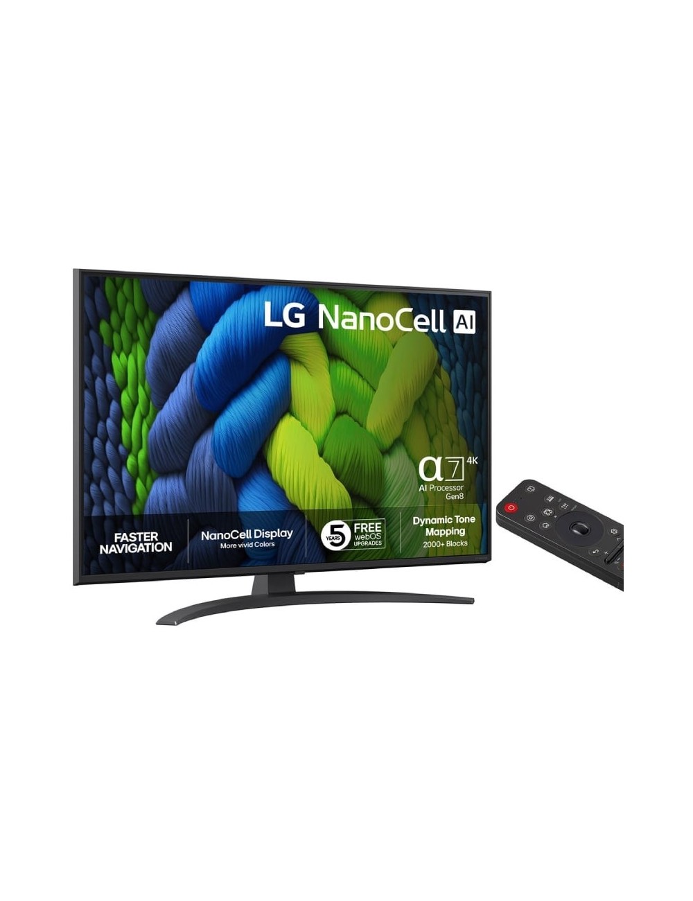 Televisor LG NanoCell AI NANO82 43NANO82A6B 43'/ Ultra HD 4K/ Smart TV/ WiFi