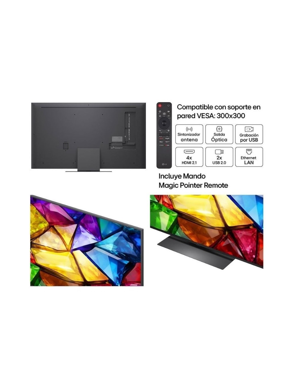 Televisor LG Micro RGB evo AI MRGB86 55MRGB86B6A 55'/ Ultra HD 4K/ Smart TV/ WiFi