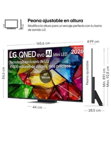 Televisor LG Micro RGB evo AI MRGB86 65MRGB86B6A 65'/ Ultra HD 4K/ Smart TV/ WiFi