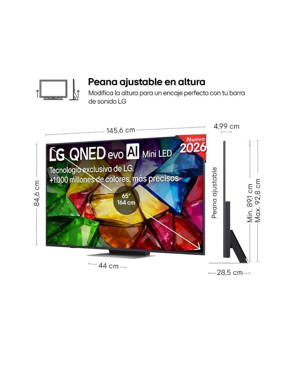 Televisor LG Micro RGB evo AI MRGB86 65MRGB86B6A 65'/ Ultra HD 4K/ Smart TV/ WiFi