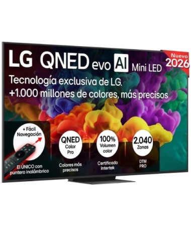 Televisor LG QNED evo AI QNED87 Mini LED 65QNED87B6A 65'/ Ultra HD 4K/ Smart TV/ WiFi