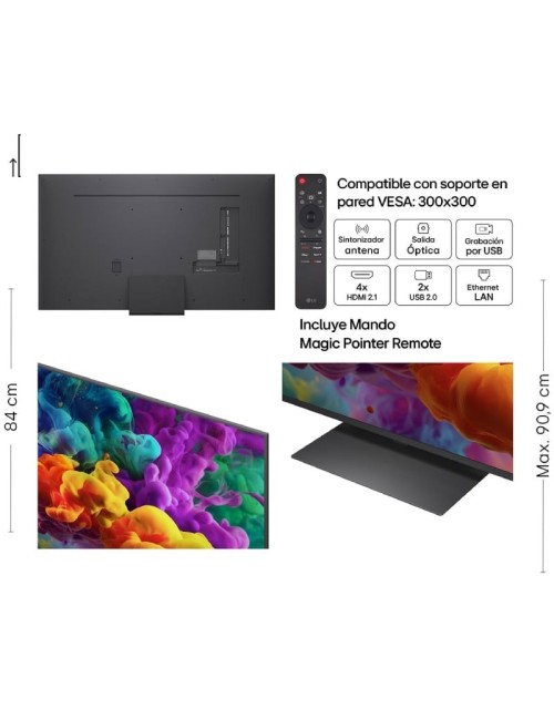 Televisor LG QNED evo AI QNED87 Mini LED 65QNED87B6A 65'/ Ultra HD 4K/ Smart TV/ WiFi