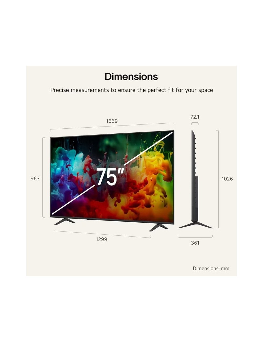 Televisor LG QNED MiniLED AI QNED72 75QNED72B6A 75'/ Ultra HD 4K/ Smart TV/ WiFi