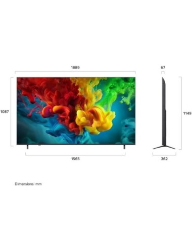 Televisor LG QNED evo AI QNED83B Mini LED 85QNED83B6A 85'/ Ultra HD 4K/ Smart TV/ WiFi