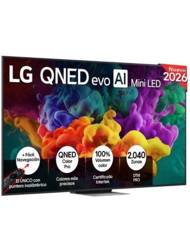 Televisor LG QNED evo AI QNED87 Mini LED 86QNED87B6A 86'/ Ultra HD 4K/ Smart TV/ WiFi
