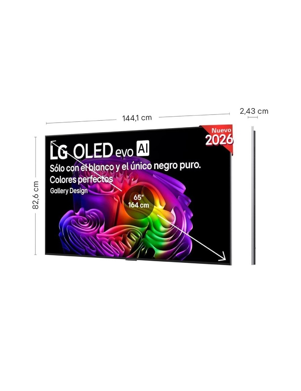 Televisor LG OLED Evo AI G6 OLED65G68LW 65'/ Ultra HD 4K/ Smart TV/ WiFi