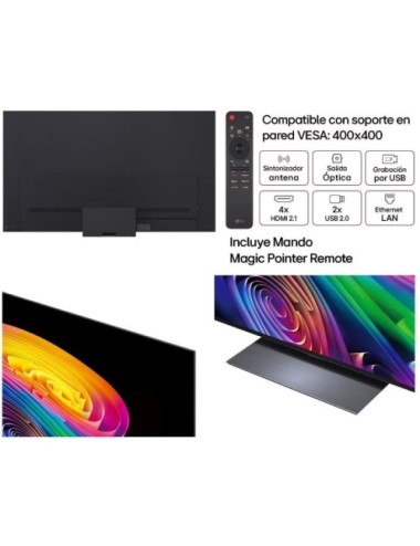 Televisor LG OLED evo AI C6 OLED83C66LB 83'/ Ultra HD 4K/ Smart TV/ WiFi