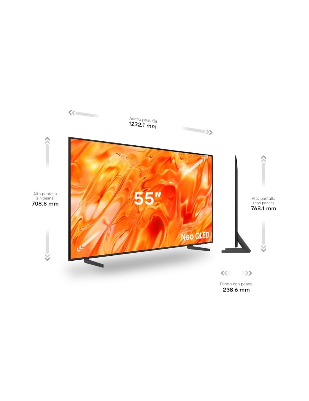 Televisor Samsung Neo QLED QN70H TQ55QN70HAU 55'/ Ultra HD 4K/ Smart TV/ WiFi