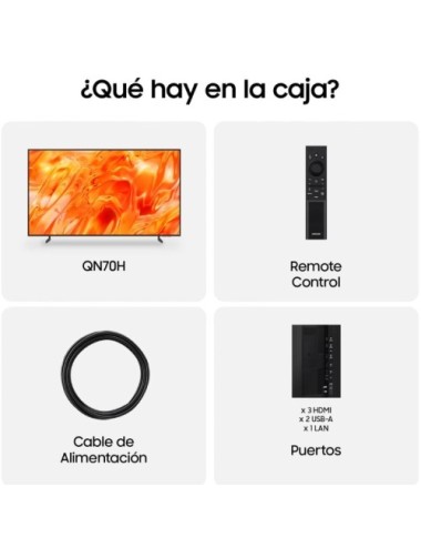 Televisor Samsung Neo QLED QN70H TQ55QN70HAU 55'/ Ultra HD 4K/ Smart TV/ WiFi