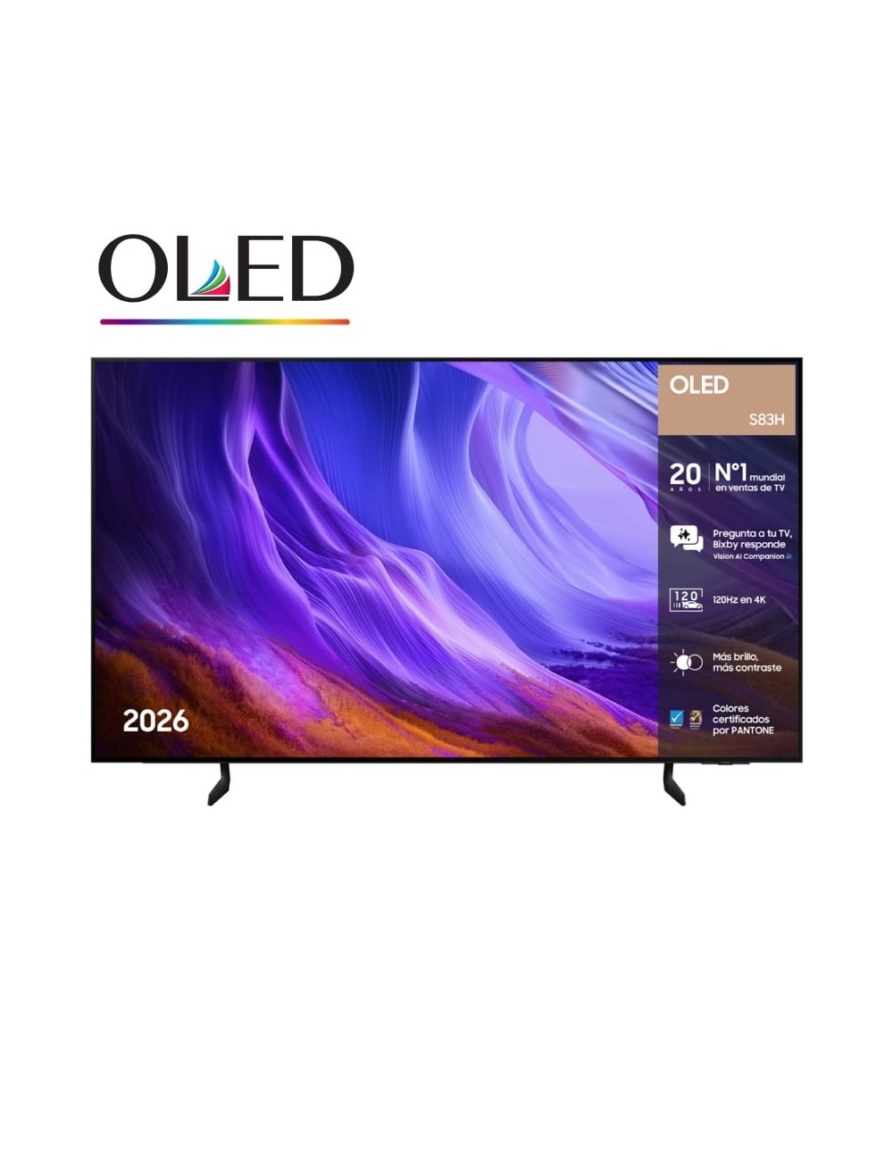 Televisor Samsung OLED S83H TQ55S83HAE 55'/ Ultra HD 4K/ Smart TV/ WiFi