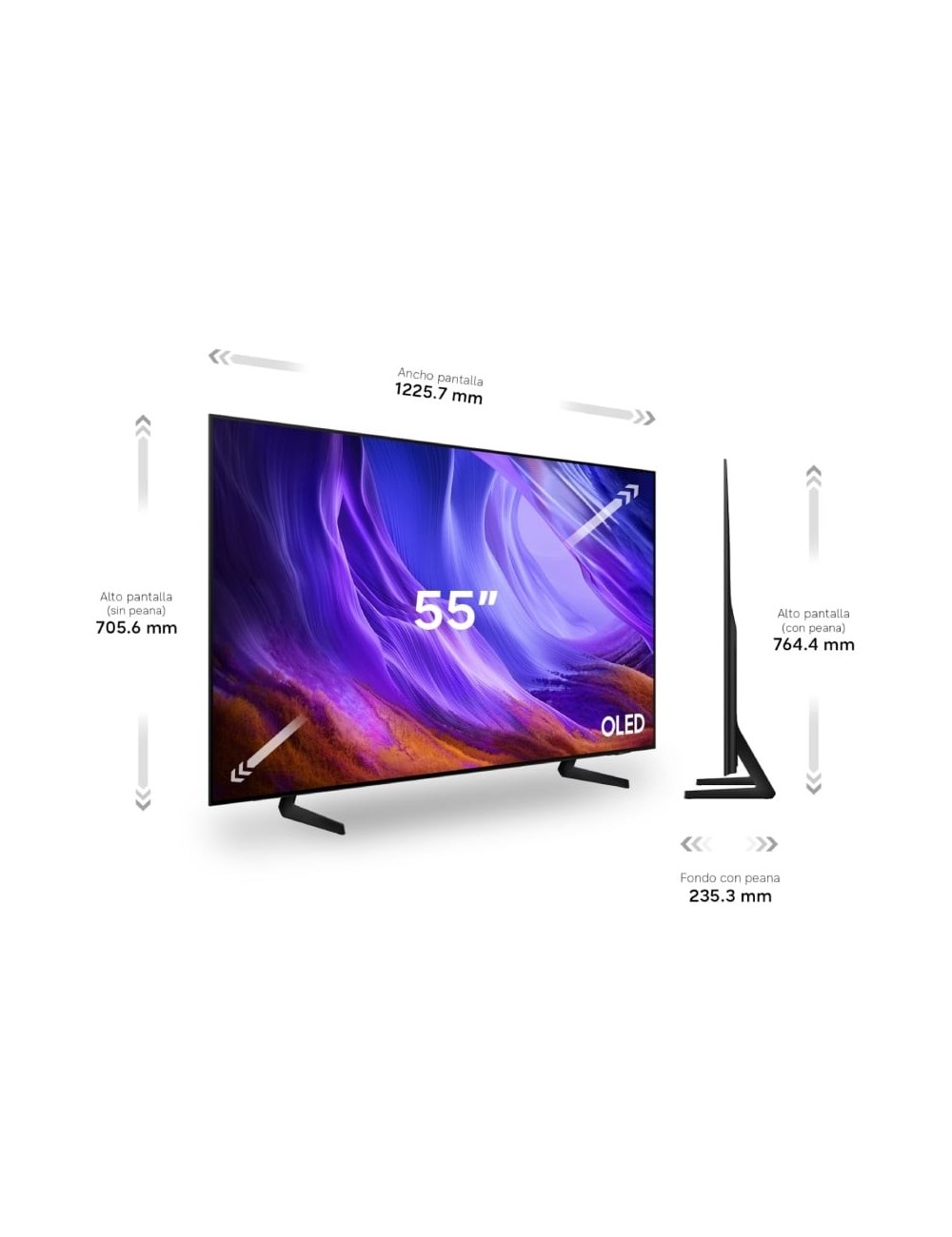 Televisor Samsung OLED S83H TQ55S83HAE 55'/ Ultra HD 4K/ Smart TV/ WiFi