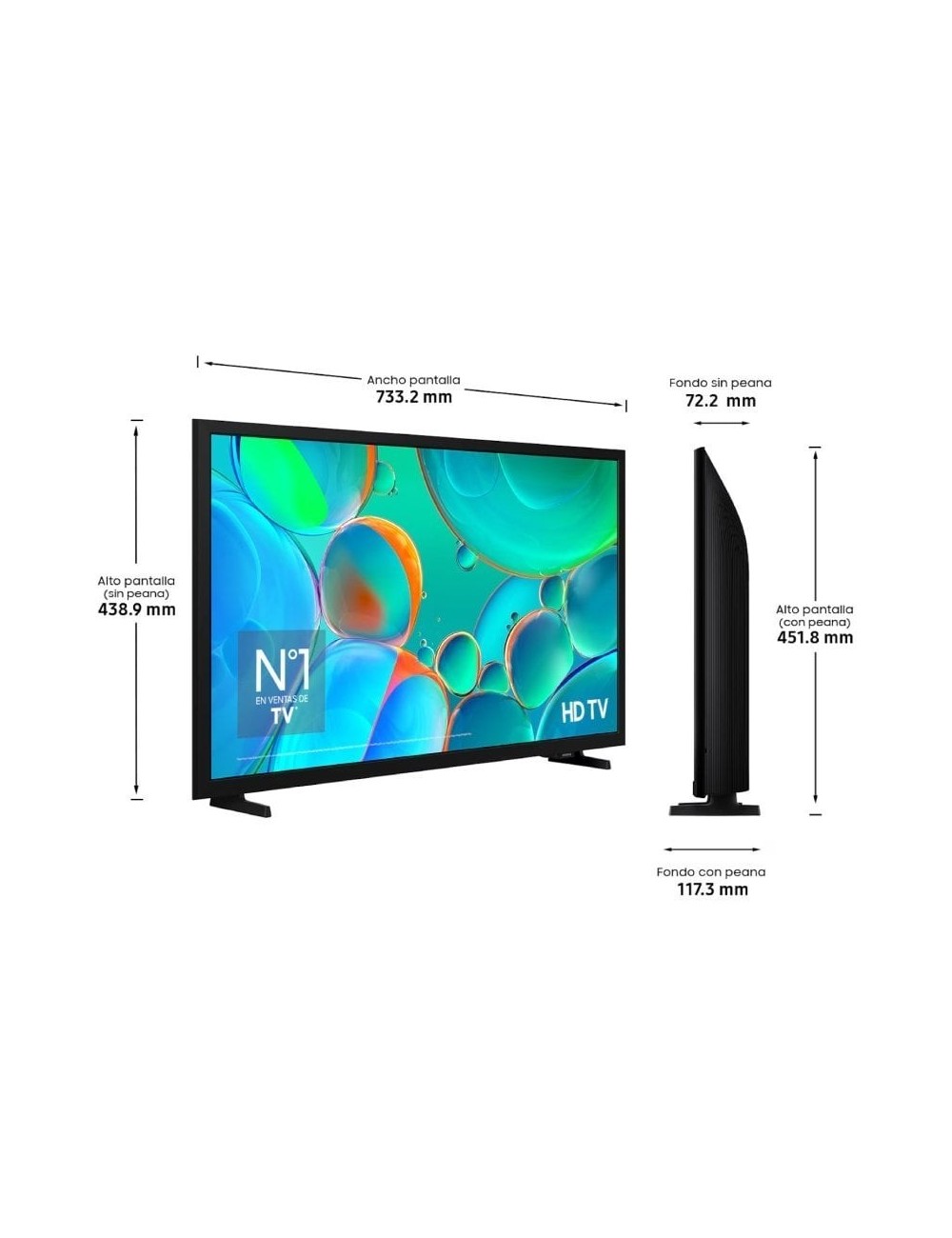 Televisor Samsung H5005 TU32H5005FK 32'/ HD/ Smart TV/ WiFi