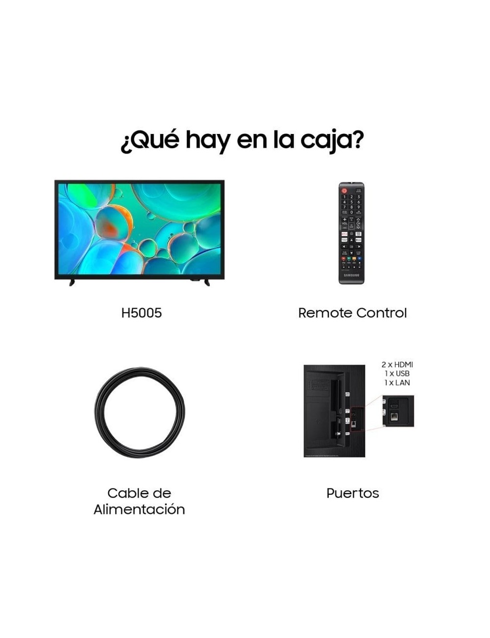 Televisor Samsung H5005 TU32H5005FK 32'/ HD/ Smart TV/ WiFi