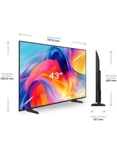 Televisor Samsung Mini LED M72H 43'/ Ultra HD 4K/ Smart TV/ WiFi