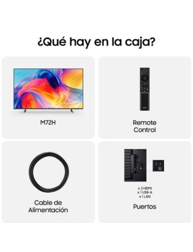 Televisor Samsung Mini LED M72H 43'/ Ultra HD 4K/ Smart TV/ WiFi