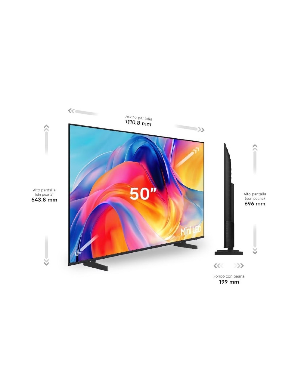 Televisor Samsung M72H 4K Vision AI 50'/ Ultra HD 4K/ Smart TV/ WiFi