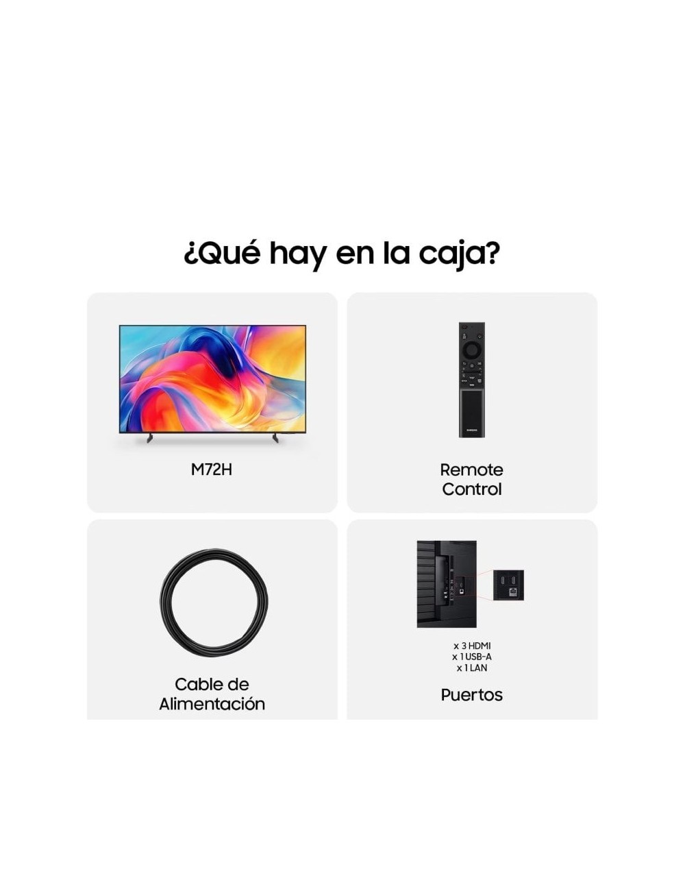 Televisor Samsung M72H 4K Vision AI 50'/ Ultra HD 4K/ Smart TV/ WiFi