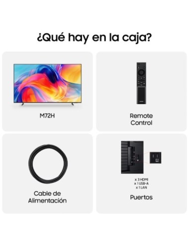 Televisor Samsung M72H TU65M72HAU 65'/ UltraHD 4K/ Smart TV/ WiFi