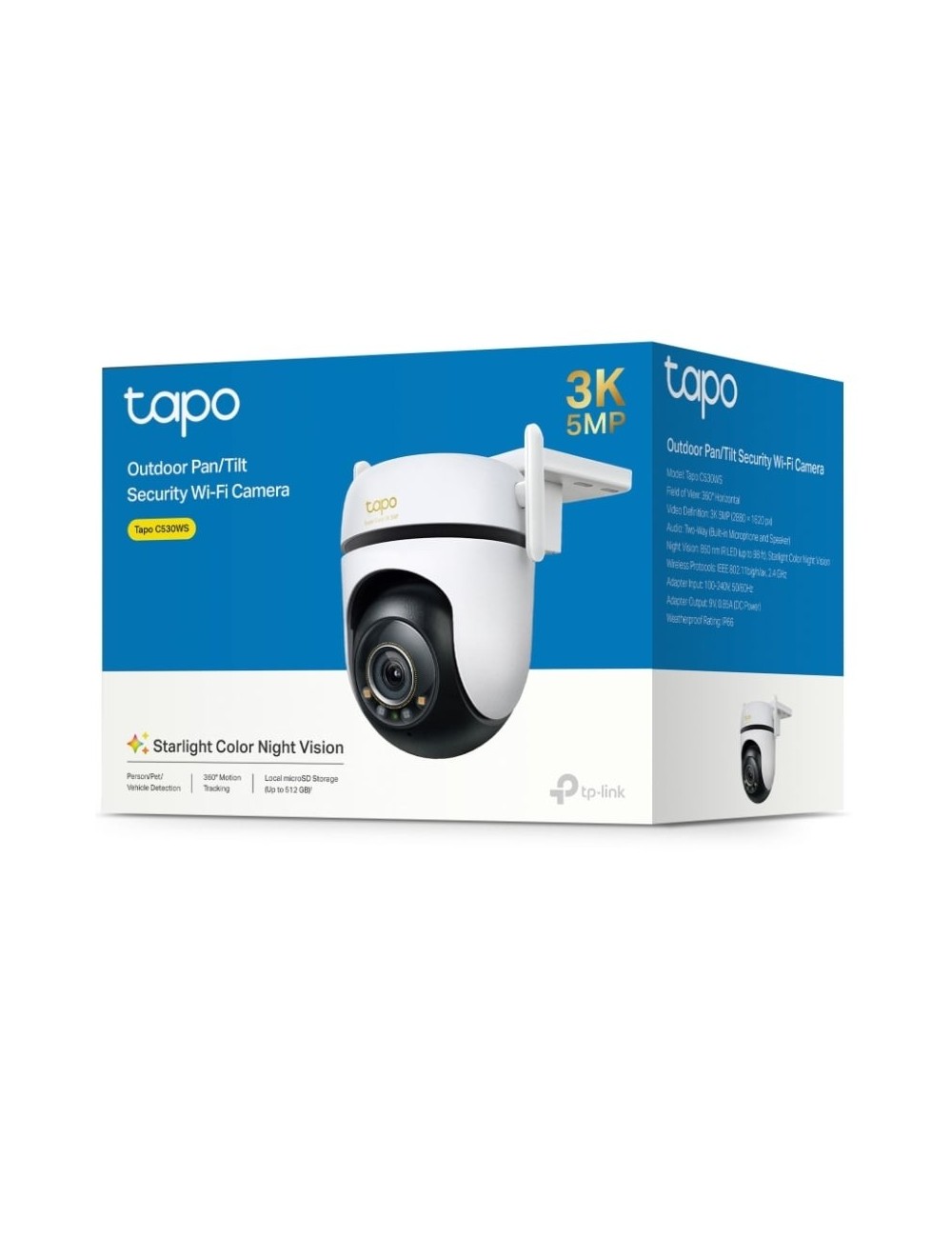 Cámara de Videovigilancia TP-Link Tapo C530WS/ 360º/ Visión Nocturna/ Control desde APP