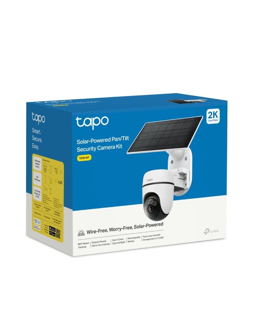 Cámara de Videovigilancia TP-Link TC90 KIT/ Visión Nocturna/ Control desde APP/ Incluye Panel Solar